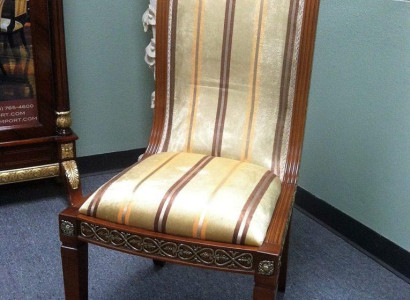 Luxury Class Armchair Chair Seat Upholstery Wood Textile Baroque Rococo Furniture
